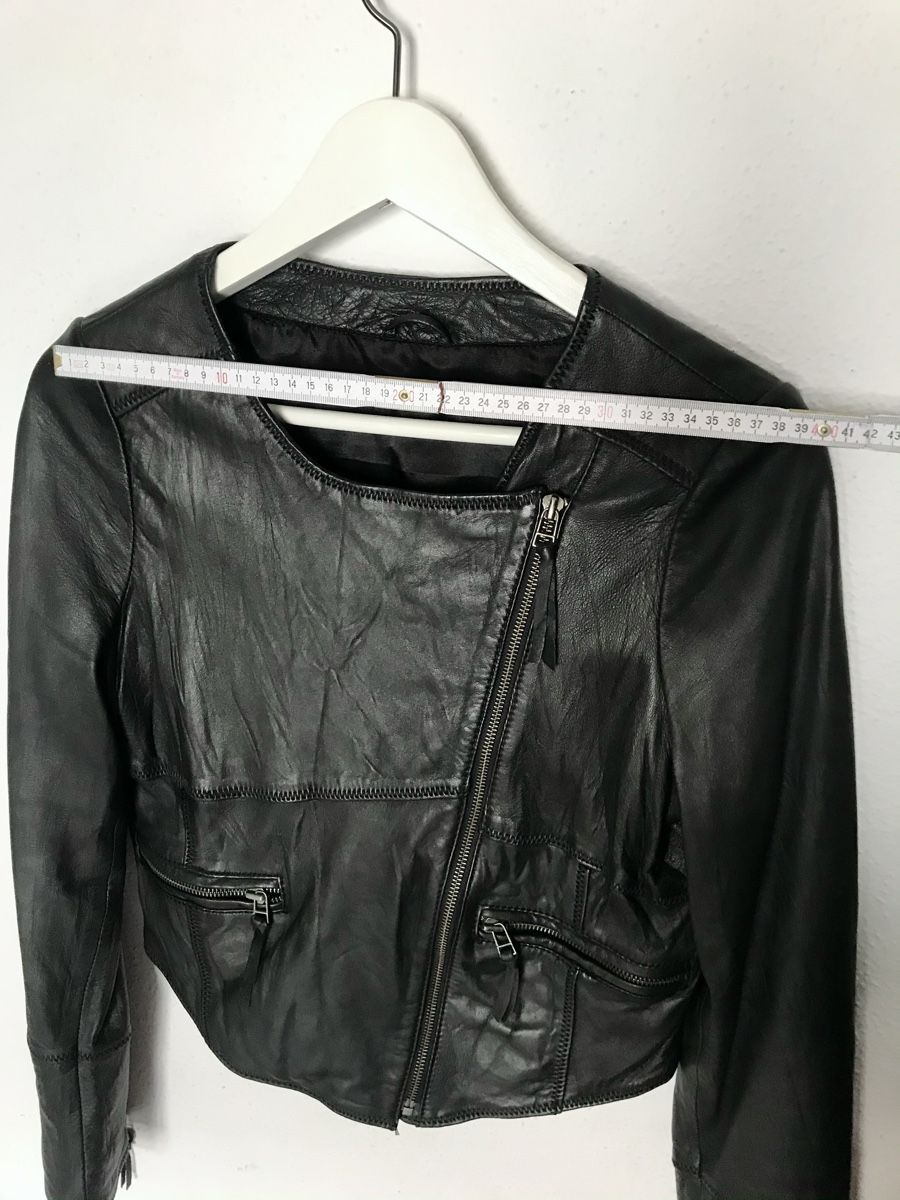 Giacche: Leichte, schwarze Lederjacke von Saint Tropez – Usato da Rüti ZH venduto da Amy_M 6