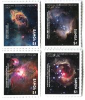 Briefmarken "Carinanebel, Orionnebel". Samoa i Sisifo.