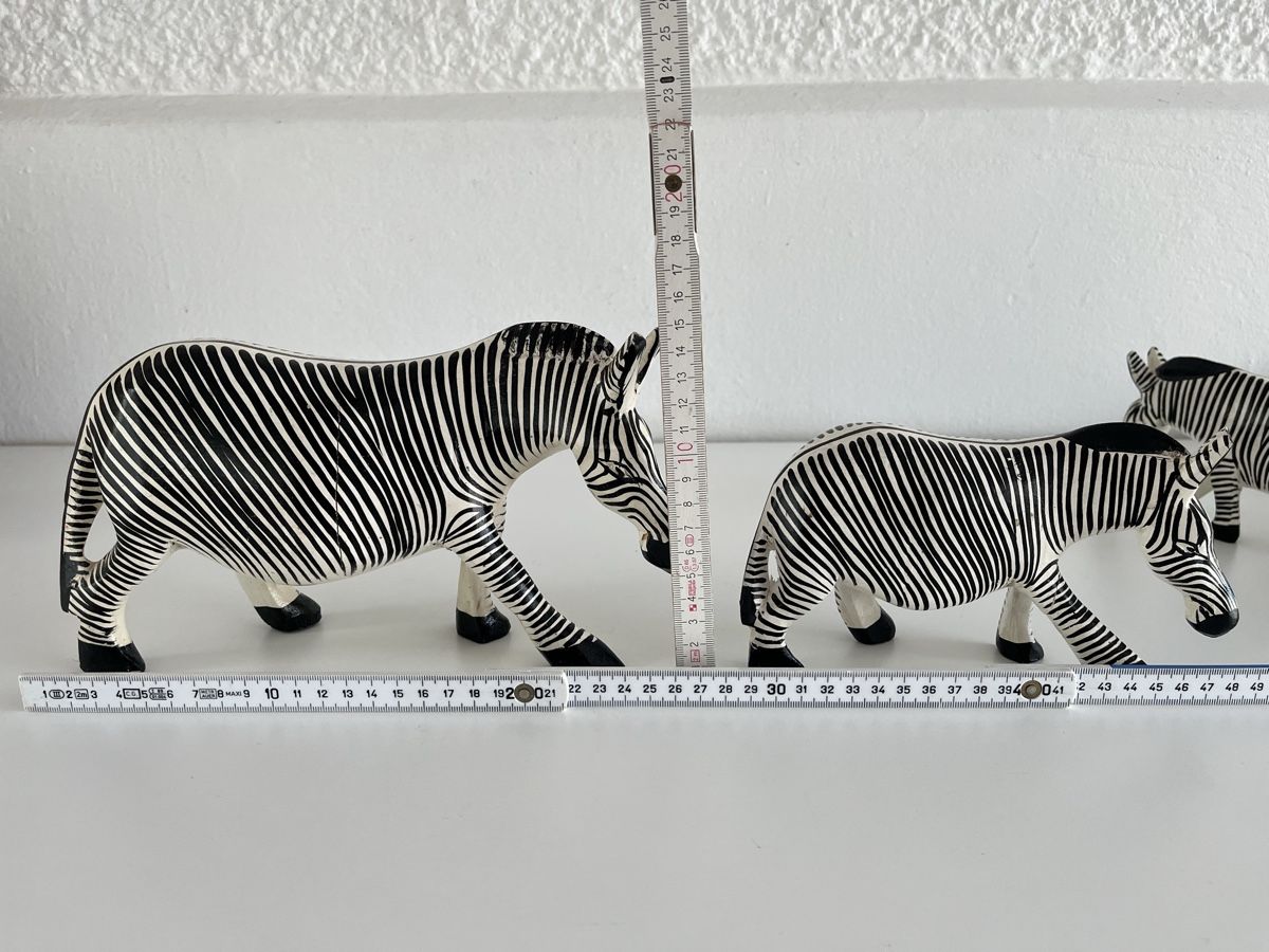 Statuette: Zebra Gruppe aus Holz – Usato da Wetzikon ZH venduto da seli03 9