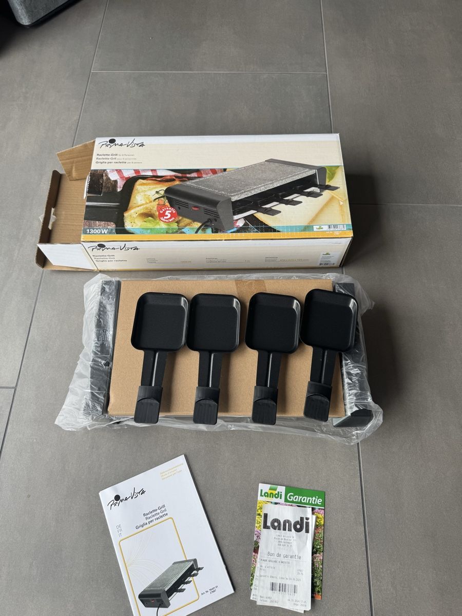 Elettrodomestici da cucina: Prima Vista plaque grillade à raclette – Nuovo e nell'imballaggio originale da Vicques venduto da JU_2824 3