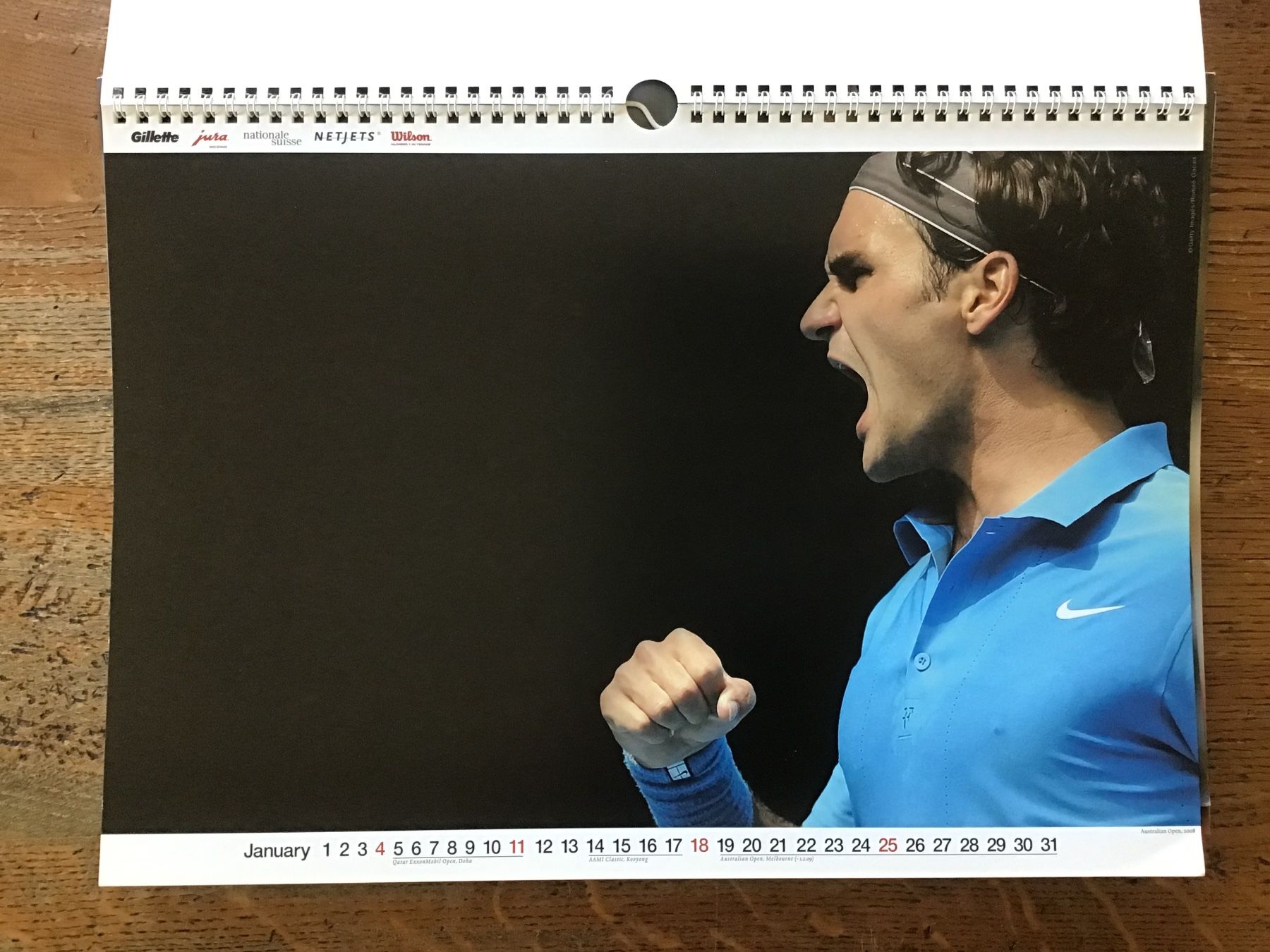 Kalender: Calendrier officiel Roger Federer 2009 – Gebraucht aus Fully von Ruby97 1