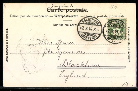 Cartoline postali: AK Solothurn, Der Krumme Turm – Usato da Berlin venduto da bartko-reher 1
