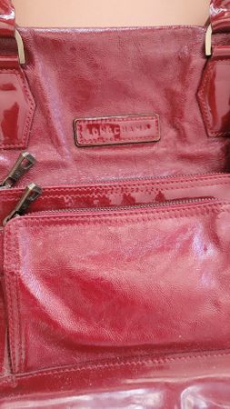 Lonchamp sac cuir bordeau 