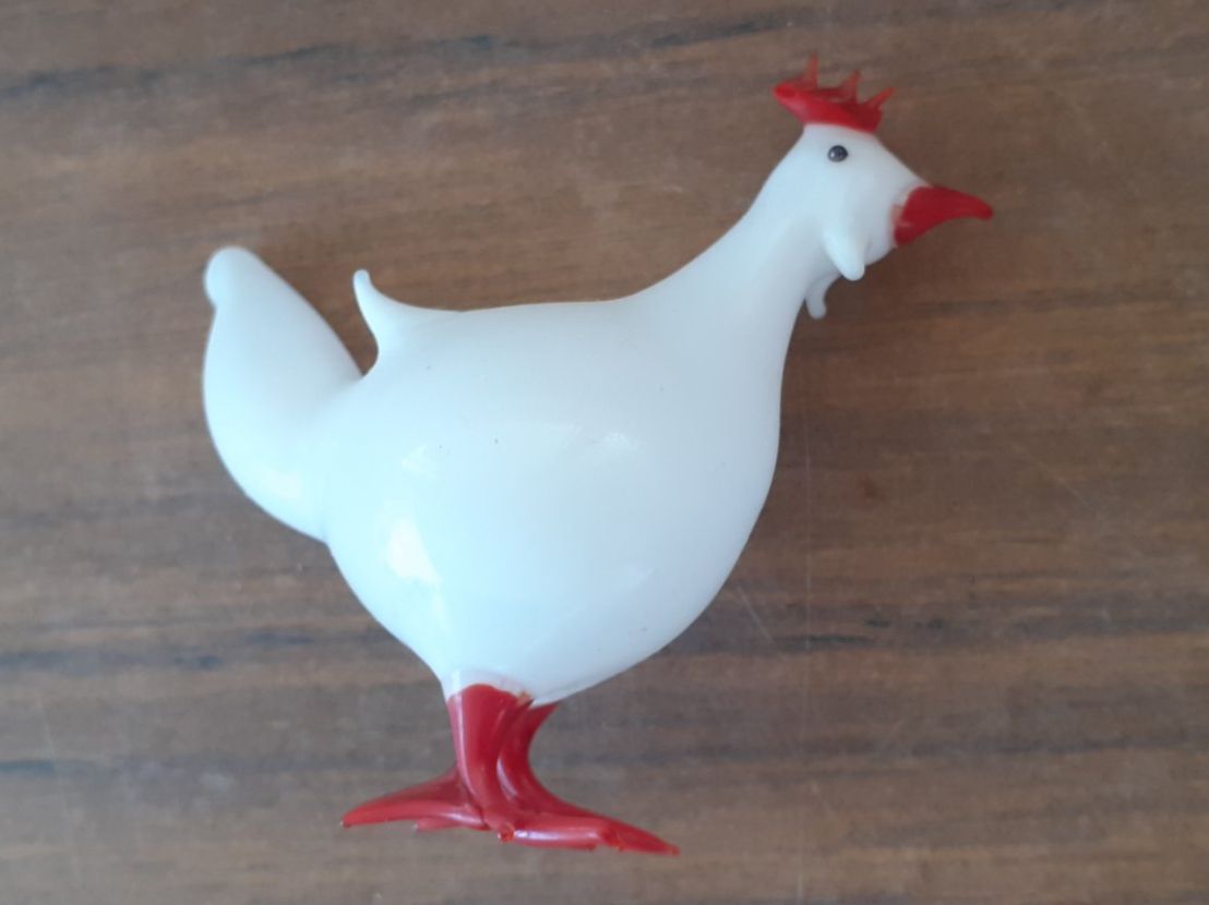 Statuette: Figur Glas Huhn Lauscha – Usato da Mörschwil venduto da antiksalon 7