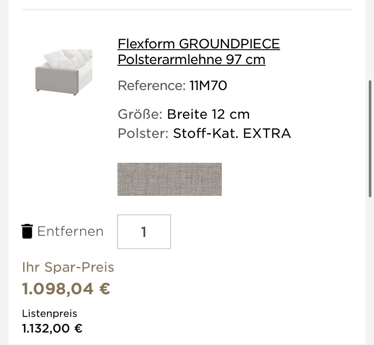 Sofas: Flexform Groundpiece Sofa – D'occasion à Luzern par Cube4 4