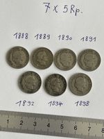 Uralte Vers. 5 Rappen. Ab 1888 bis 1898. Schön Erhalten