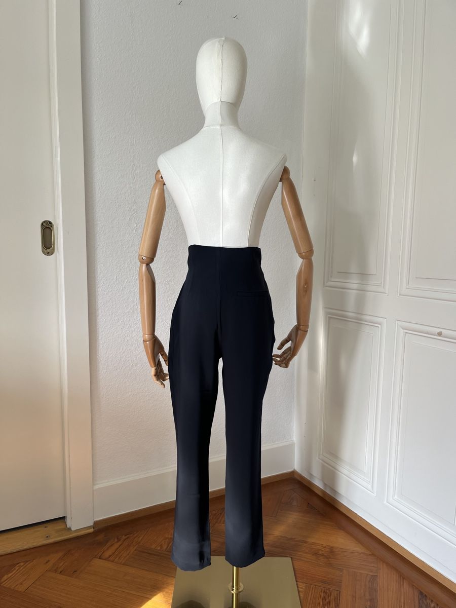 Zara Hosen: Zara Basic Blue Trousers with Tie - Size XS – Gebraucht aus Mies von Nib2011 4