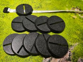 10 x Base rund geschlitzt 32 mm Warhammer 40k, AoS etc