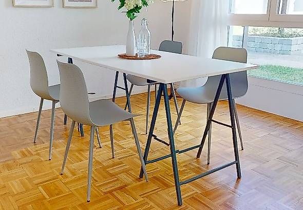 Pfister Stühle: Stühle 4er Set, SAMIA Möbel Pfister, grau/blau – Gebraucht aus Bern von christinagrimm 3