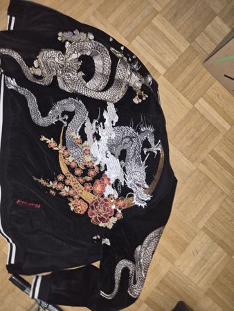 Veste style bomber brodée dragons homme taille M bon état