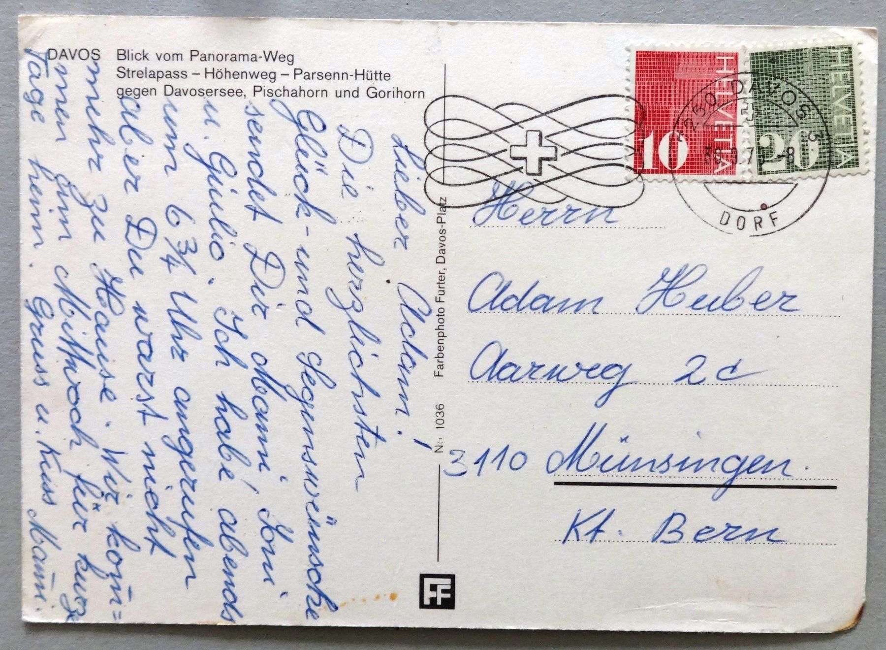 Cartes postales: Davos, Blick vom Panorama-Weg – Défectueux à Fétigny par Billy2miny 1