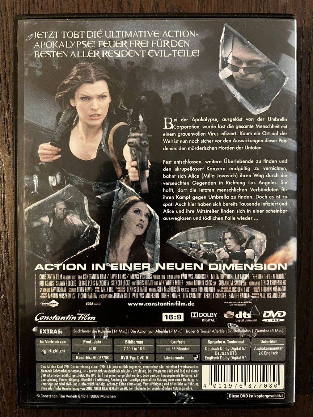 Tutti i DVDs: Resident Evil - Afterlife – Usato da Zürich venduto da FilmFreunde 1