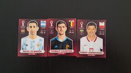 Lot 3 Stickers Panini Coupe du Monde 2022