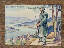 Litho PK / Wir Halten Wacht! Gelaufen Feldpost 1939