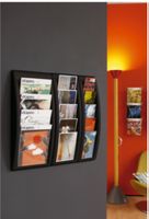 neue Wandprospekthalter, 4 Ablagen,