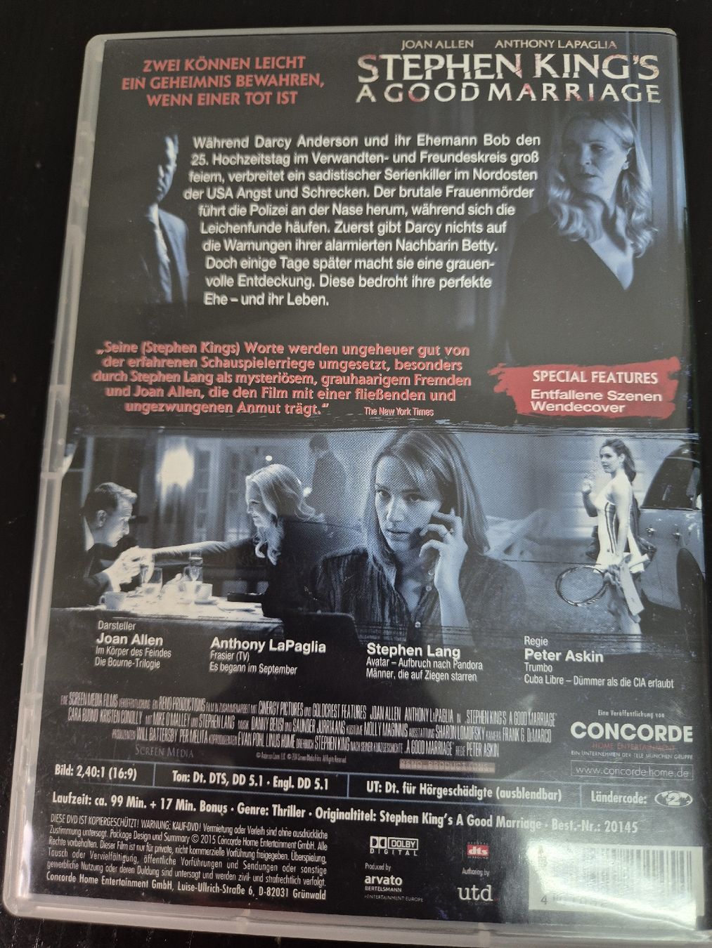 Tutti i DVDs: Stephen King's A Good Marriage DVD – Usato da Wald ZH venduto da _Hotarubi_ 1