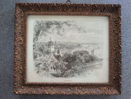 Stich von der Stadt Rorschach, schön gerahmt