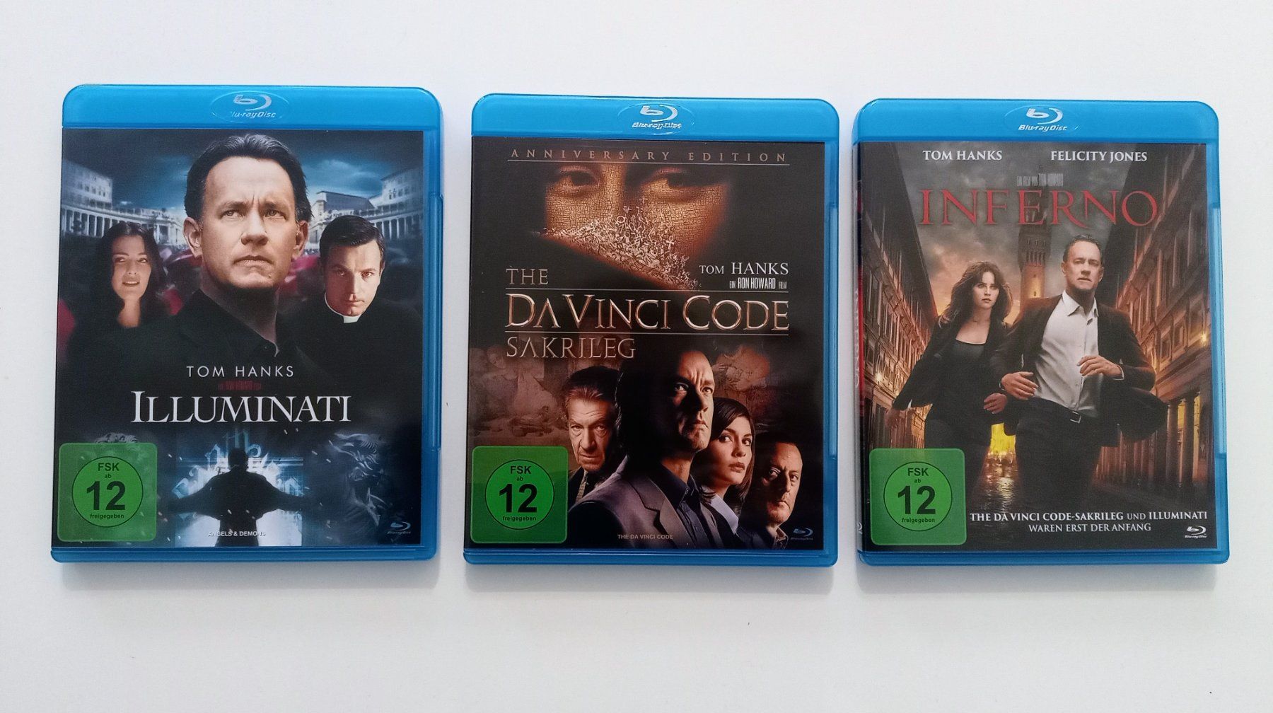 Alle DVDs: Da Vinci Code, Illuminati und Inferno, 3x Blu-Ray – Gebraucht aus Winterthur von