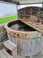 Holz Hotpot mit Innenofen aus Chromstahl