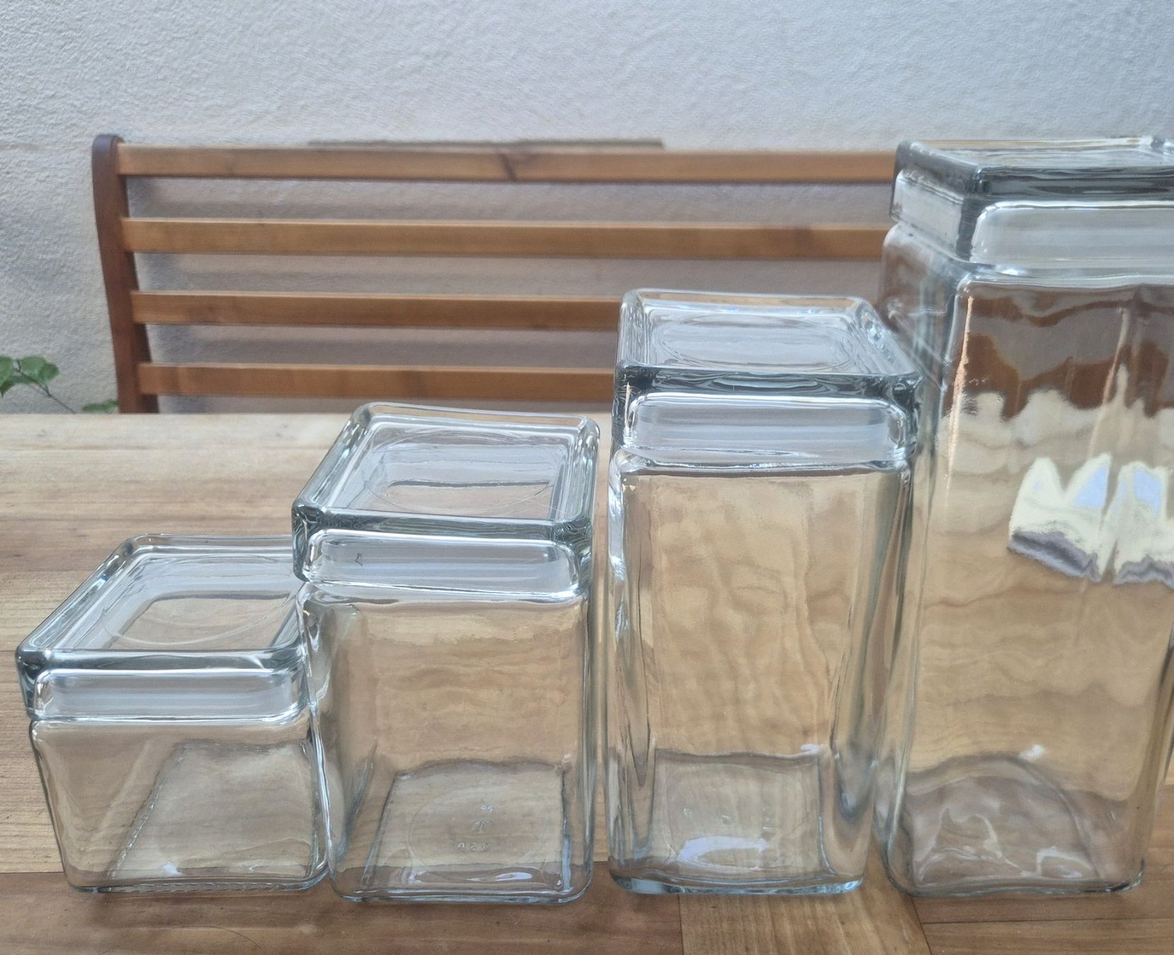 Bicchieri: Anchor Hocking 4er Set Vorratsgläser stapelbar Glasdeckel – Usato da Zürich venduto da rude2014 1