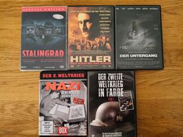11 x Kriegsfilme - Hitler, Platoon, Tal der Wölfe usw.