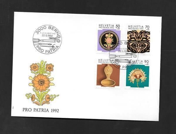 Tutti i francobolli: FDC Pro Patria Serie 1992; B235-B238 ET 22.5.1992 – Nuovo (secondo la descrizione) da Olten venduto da clotaldi