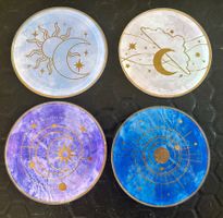 Lot de 4 dessous de verre céleste & cosmique. Comme neufs!