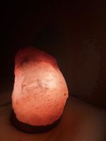 Himalaya Salt Lamp pink wood base working condition