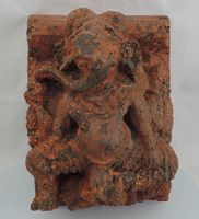 antiker, handgeschnitzter Ganesha, Figur