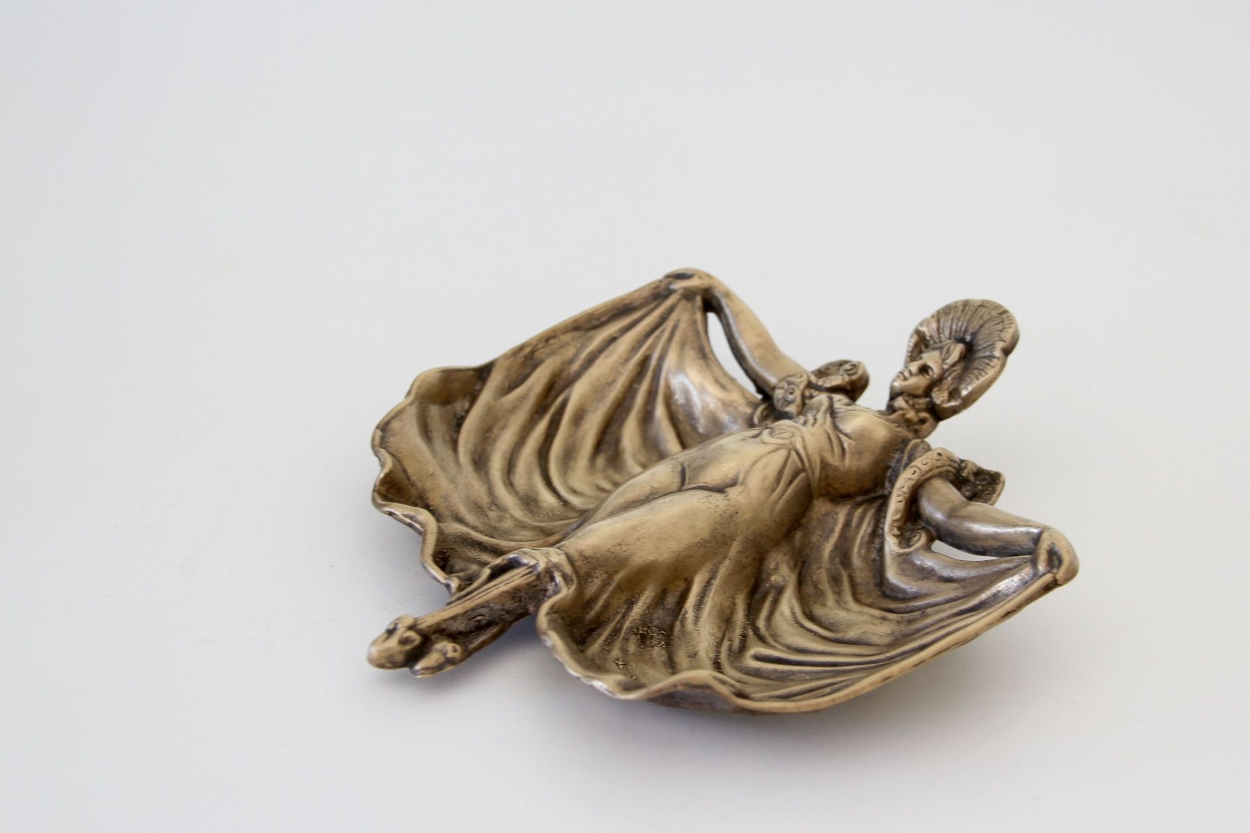 Statuette: Jugendstil Ablageschale - Bronze / Messing Schmuckschale – Usato da Merlischachen venduto da sammlerstueck 1