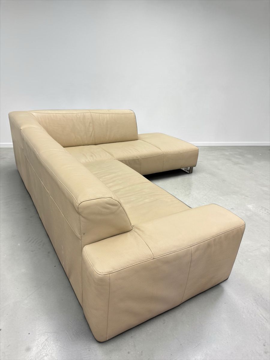 Pfister Sofas: Pfister-Ecksofa aus Echtleder, pistazien-beige – Gebraucht aus Bachenbülach von Sofalab.swiss 2