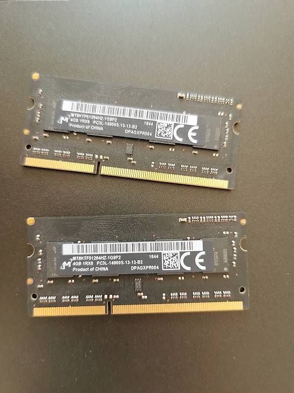 Memoria / RAM: RAM MICRON 2X 4GB MT8KTF51264HZ-1G9P2 – Usato da Oberdorf BL venduto da FabioSantoro1990 1