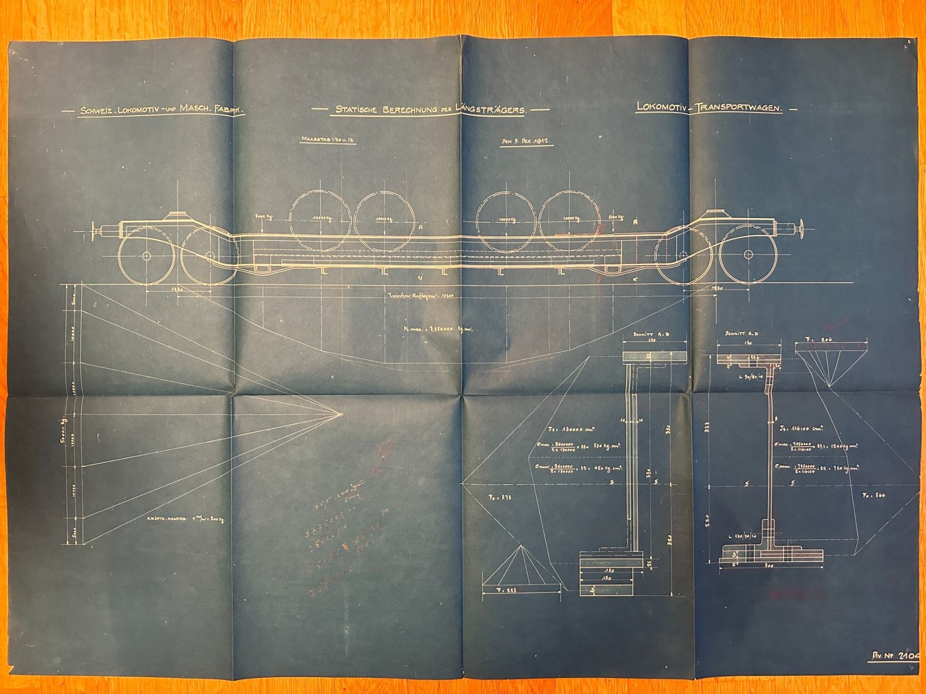 Documenti: Plan Lokomotiv-Transportwagen 1912 – Usato da Zürich venduto da allp