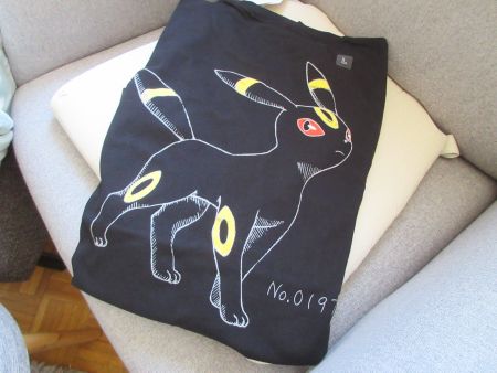 POKEMON Sketch UNIQLO UT T-Shirt New/Black/L!