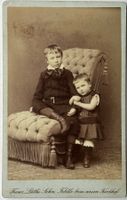 CDV Franz Lüthi, St. Gallen, Kinder, Hund