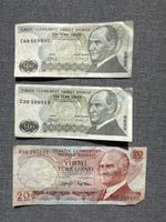 Set aus drei Noten, 40 Türkische Lirasi