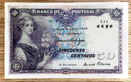 50 Centavos Portugal 1918!!! Top Zustand!!!