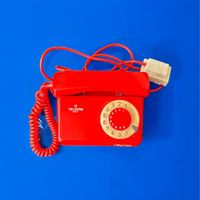 Téléphone fixe vintage 1980 
