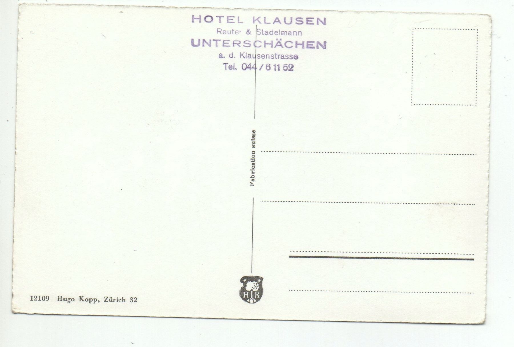 Cartoline postali: UNTERSCHÄCHEN Klausenstrasse - Post – Nuovo (secondo la descrizione) da Jona venduto da philajona 1