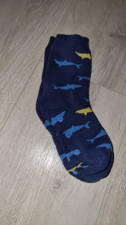 Kindersocke mit Hai-Muster, Grösse 23-26, Top! anti rutsch