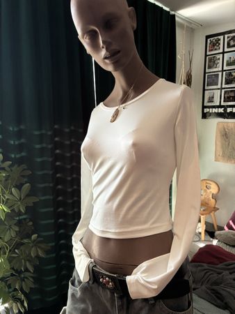 Weisses langarm shirt