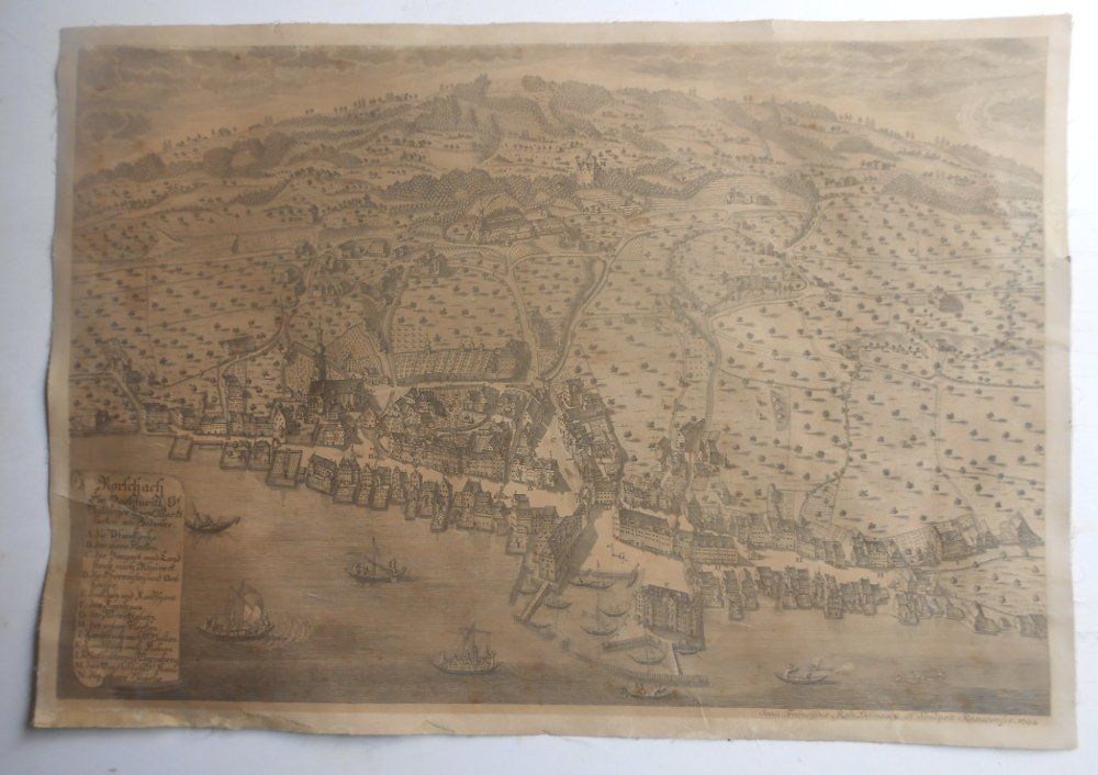 Stiche: Rorschach. Seltene Ansicht von 1794. – Gebraucht aus Basel von Domba
