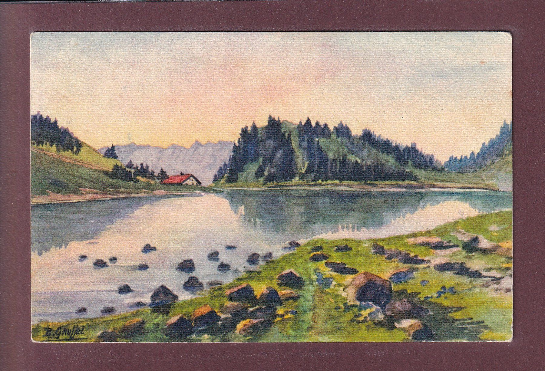 Cartoline postali: LAC LIOSON - 1933 – Usato da Pully venduto da nicecards