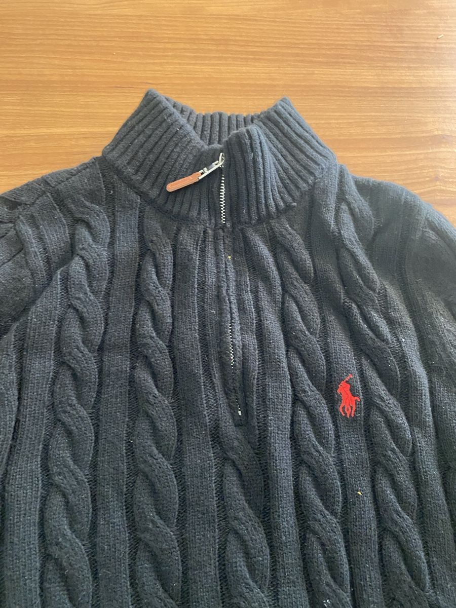 Polo Ralph Lauren Maglioni & Felpe: Polo Ralph Lauren Pullover black size M cable knit zipper – Usato da Wiesendangen venduto da mor_hk99 2