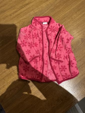 Gilet polaire H&M rose motif 74-6-9 mois