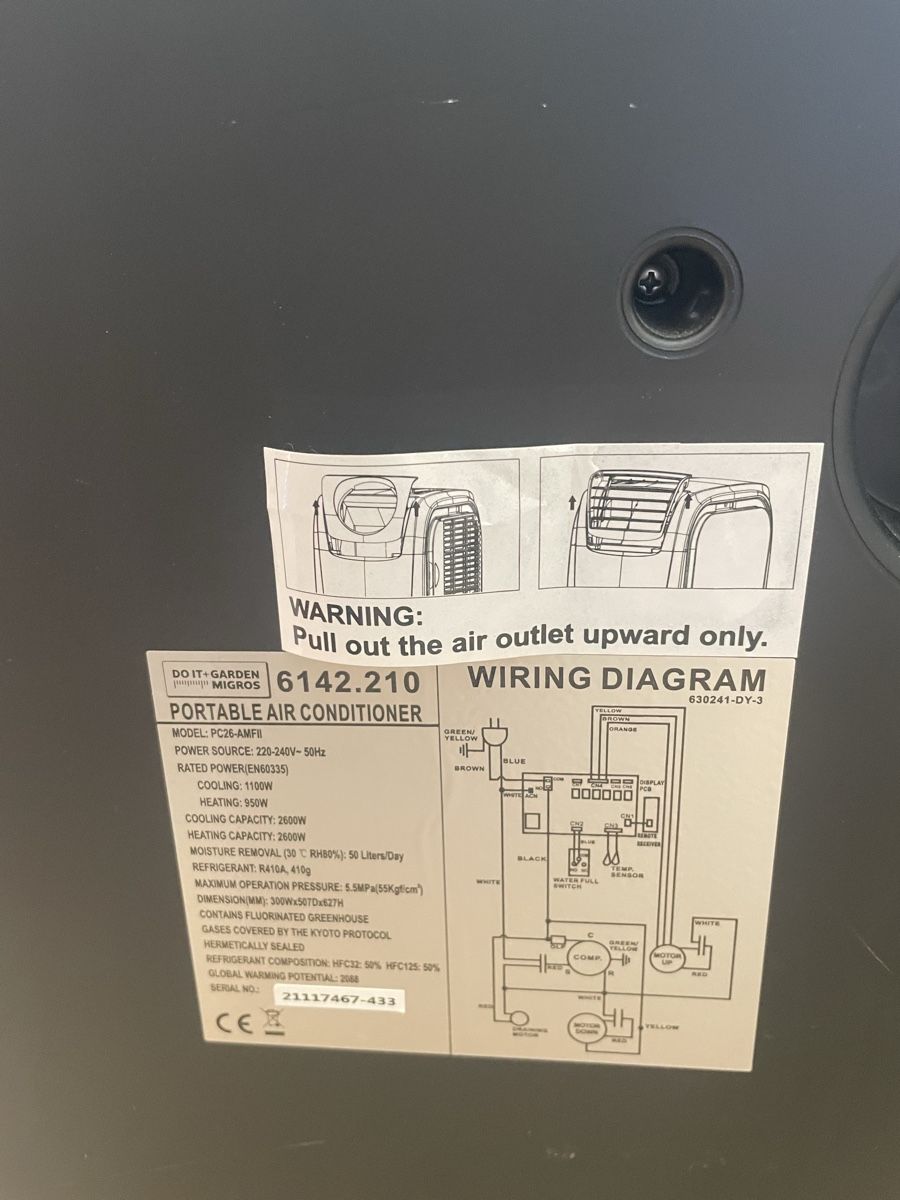 Migros Klimageräte: Air conditionné portable à réviser  – Gebraucht aus Troinex von nadinebmichaelson 5