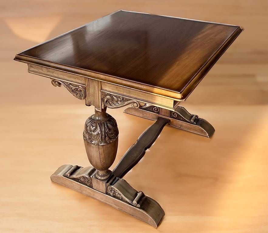 Set di tavolo e panche: Tisch mit 6 Gobelin-Stühle – Usato da Arlesheim venduto da artbeti 4