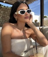 -40% Versace Medusa Sonnenbrille in Weiss/Gold