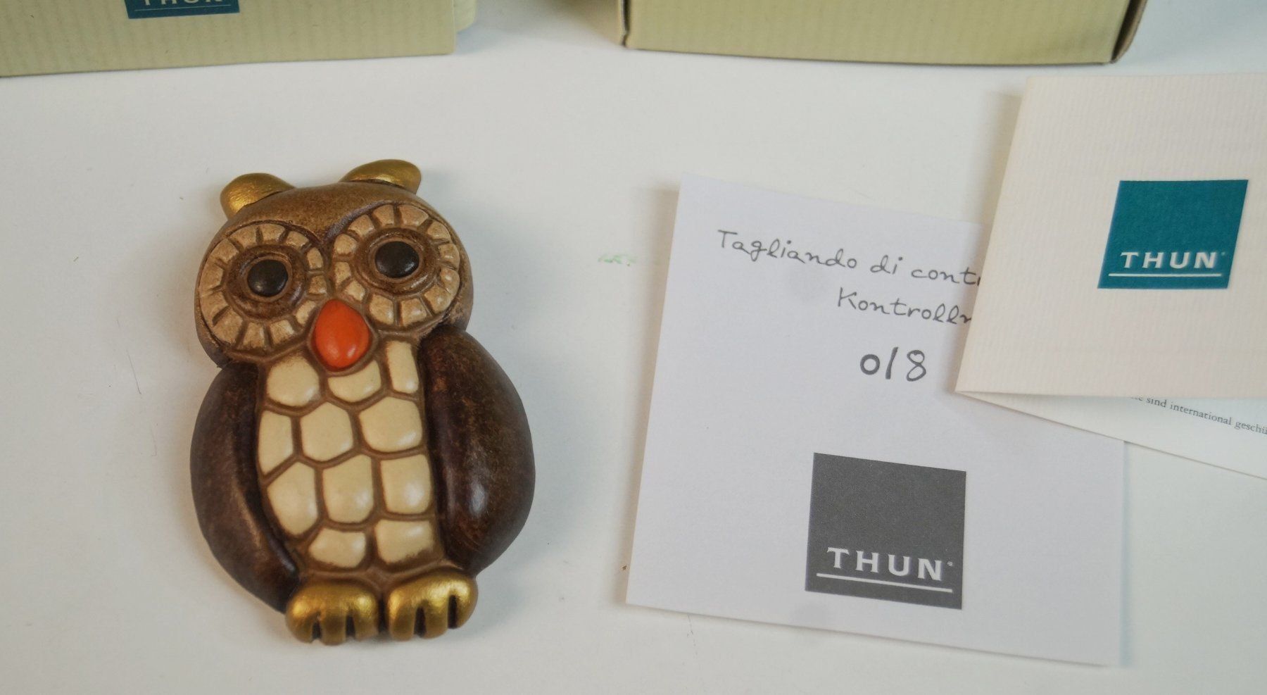Statuette: THUN Eule Magnet, Originalverpackt 🦉 Top! – Usato da Härkingen venduto da sammelbecken 1