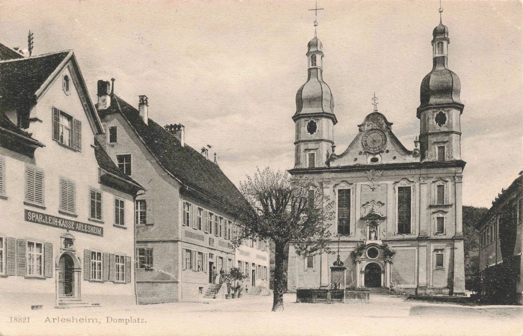 Ansichtskarten: Arlesheim Domplatz – Gebraucht aus Biasca von Blenio71